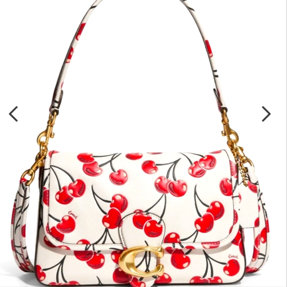 Coach cherry soft tabby leather purse